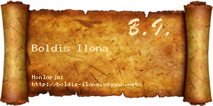 Boldis Ilona névjegykártya