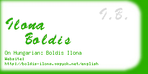 ilona boldis business card